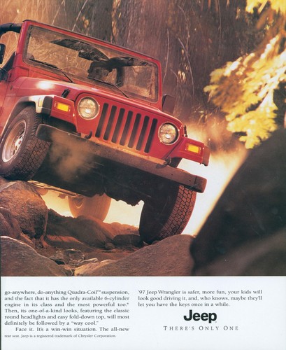 1997 Jeep Wrangler Four Wheel Drive Truce Rocks Win Win Vtg Print Ad P2 - 第 3/3 張圖片