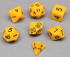 Dungeons & Dragons Role Playing Dice Set 7 Pieces -Yellow-551