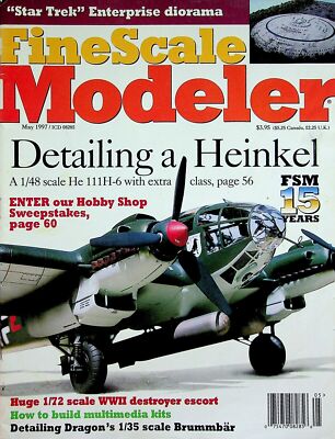 Fine Scale Modeler Magazine May 1997 Detailing a Heinkel
