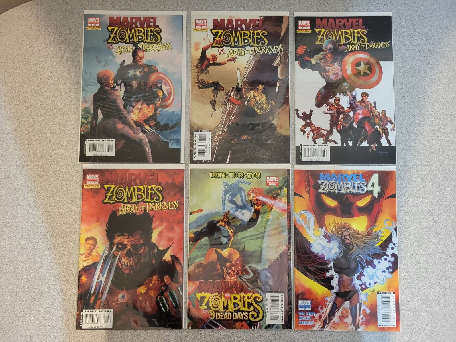 Marvel Zombies Vs. Army of Darkness # 2 3 4 5, Dead Days, Zombies 4 (Lot of 6)