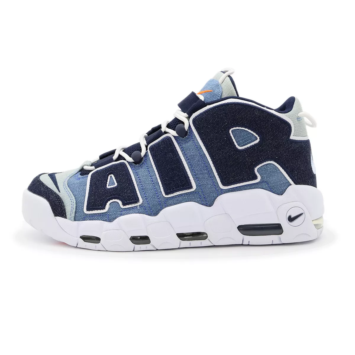 CJ6125 100 Nike Air More Uptempo 96 Denim White Obsidian Total Orange Men s