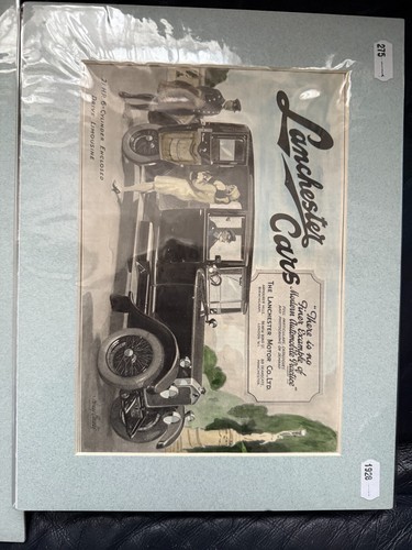 LANCHESTER Cars Colour ad reprints x 3, mounted ready for framing. FREE POST! - Picture 4 of 4