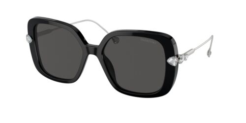 SWAROVSKI SK6011F 103887 Black Dark Grey 56 mm Women's Sunglasses
