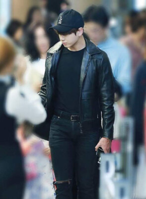 Jungkook Pure Black Leather Jacket Celebrity 100% Handmade Urban