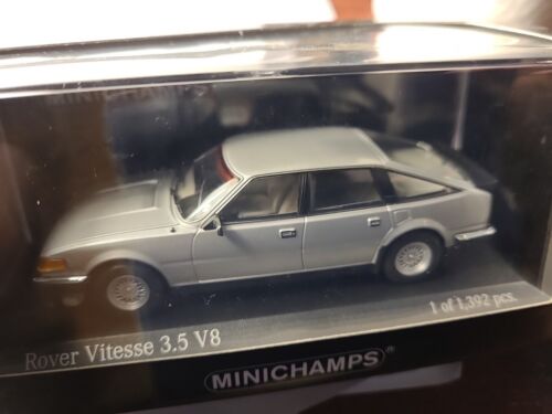 ROVER VITESSE 3.5 V8 1986 Gris MINICHAMPS 1:43 Avec Son Blister Comme Neuf - Imagen 2 de 4