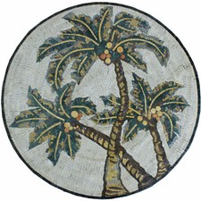 Palm Tree Desert Decor Wall Home Marble Mosaic