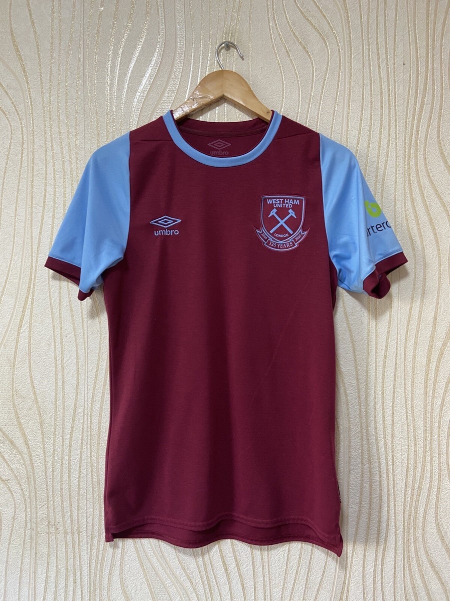 WEST HAM UNITED 2020 2021 HOME FOOTBALL SHIRT SOCCER JERSEY UMBRO sz S MEN