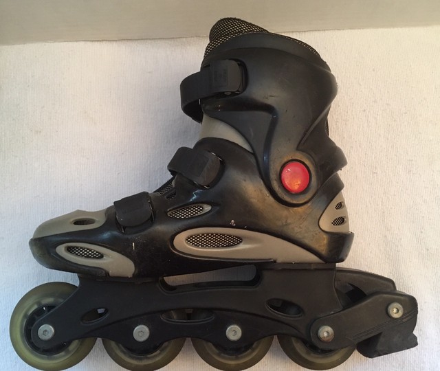 ABEC1 RACING BLACK ROLLER BLADES INLINE SKATES SENSOR XT SIZE 4 eBay