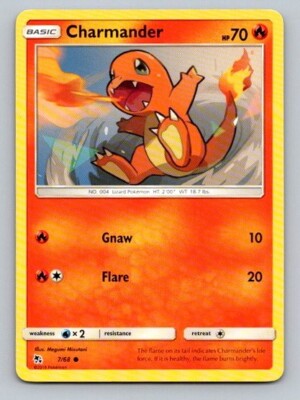 2019 Pokemon Card Hidden Fates Charmander 7/68