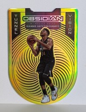 2020-21 Panini Obsidian Giannis Antetokounmpo SSP YELLOW FLOOD TUNNEL VISION 🌠