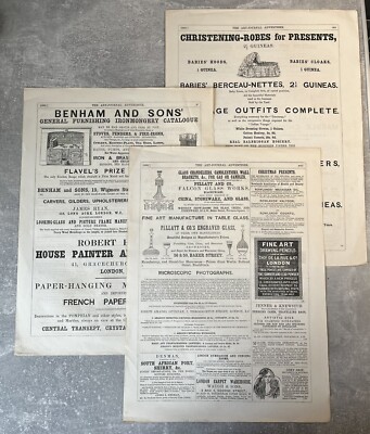 Die Kunstzeitschrift Werbetreibende - 1860 - antike Werbeseiten - Originalanzeigen