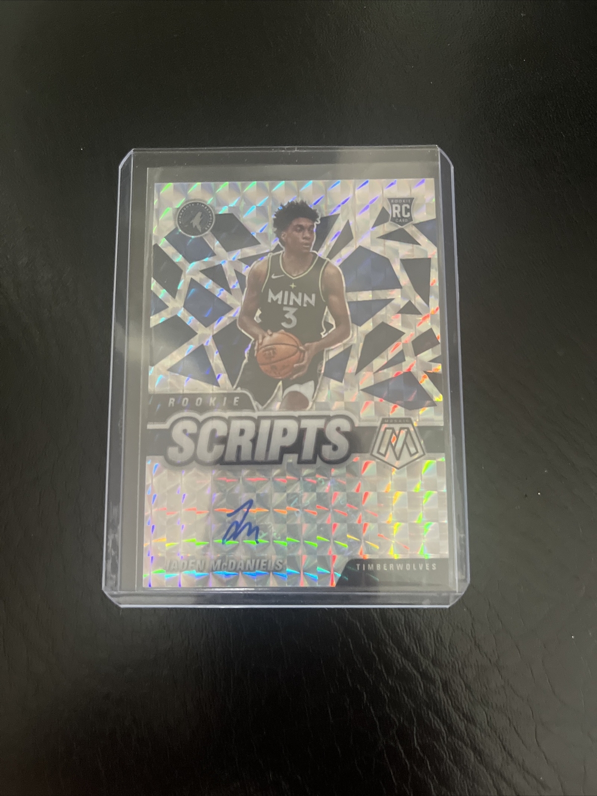 2020-21 JADEN MCDANIELS Panini Mosaic Rookie Scripts Auto RC Finals?