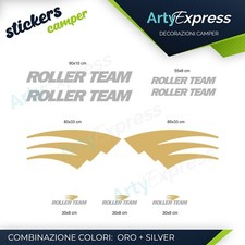 Kit completo 9 adesivi camper ROLLER TEAM, loghi stickers carvan