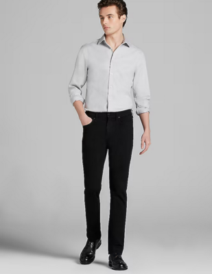 slim fit solid supima cotton dress shirt Slim-Fit Solid Supima (R) Cotton Twill Dress Shirt main image 1