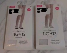 Girls White Lace Tights S/M Up To 65 Lbs. New Lot Of 2