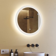 Specchio bagno rotondo con illuminazione led con interruttore touch e dual led