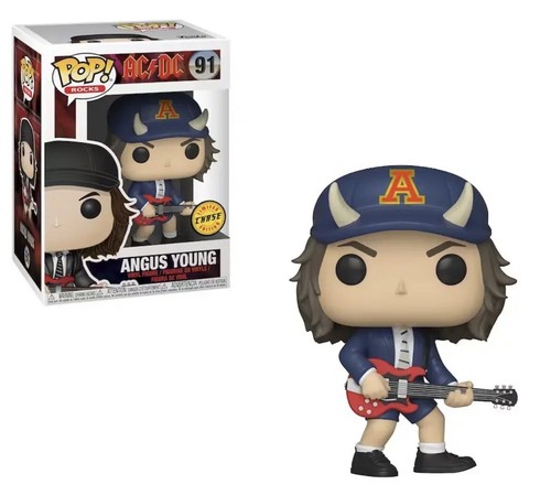 ANGUS YOUNG 91 🙂 CHASE 🙂 AC/DC Rockbands 🙂 Funko Pop 🙂 HARDCASE 🙂 MSNIP