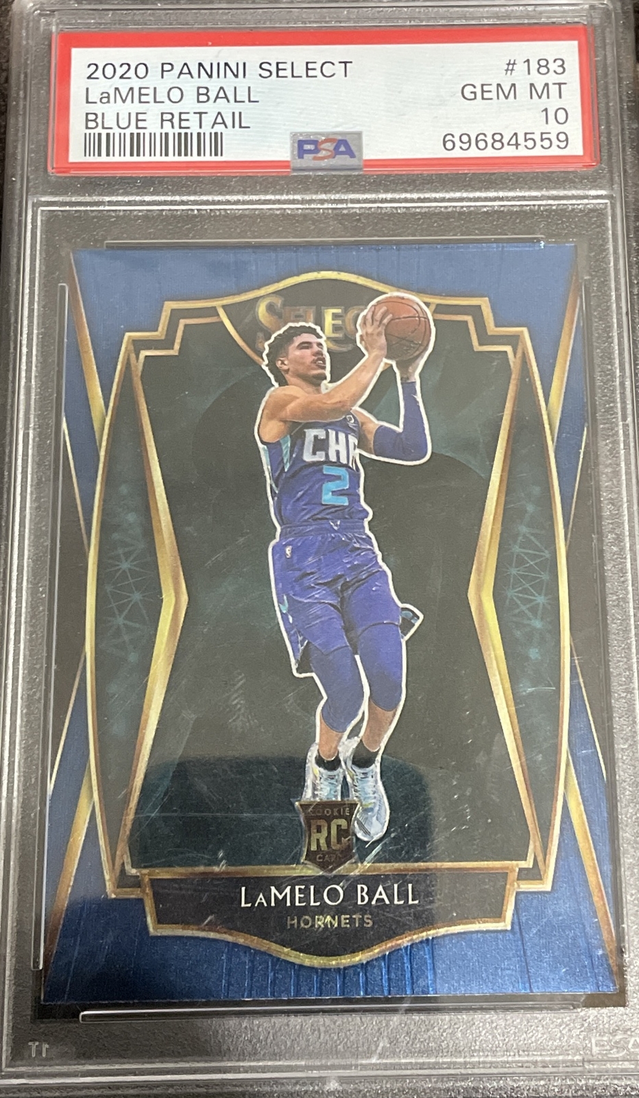 2020 Panini Select Blue Retail #183 LaMelo Ball RC Rookie PSA 10