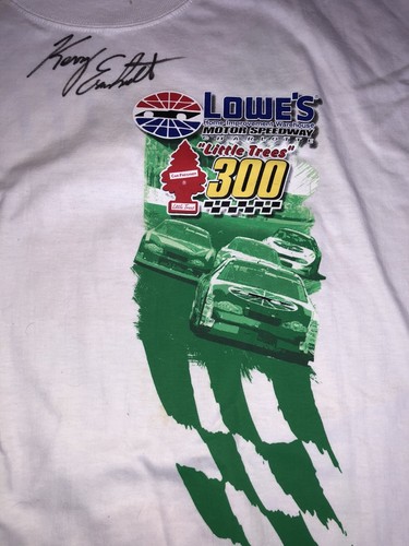 Vtg Lowes 2002 Charlotte Motor Speedway Race Shirt XL Kerry Earnhardt Signed - Picture 2 of 5