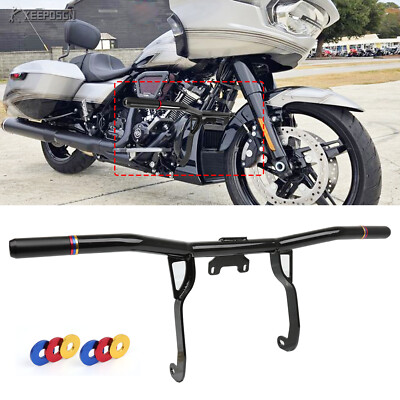 Front Highway Crash Bar Engine Guard For Harley 2014-2023 Road Glide Road King