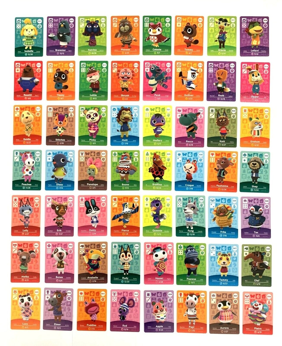 Authentic Individual Animal Crossing Amiibo Cards - Series 4 (#301