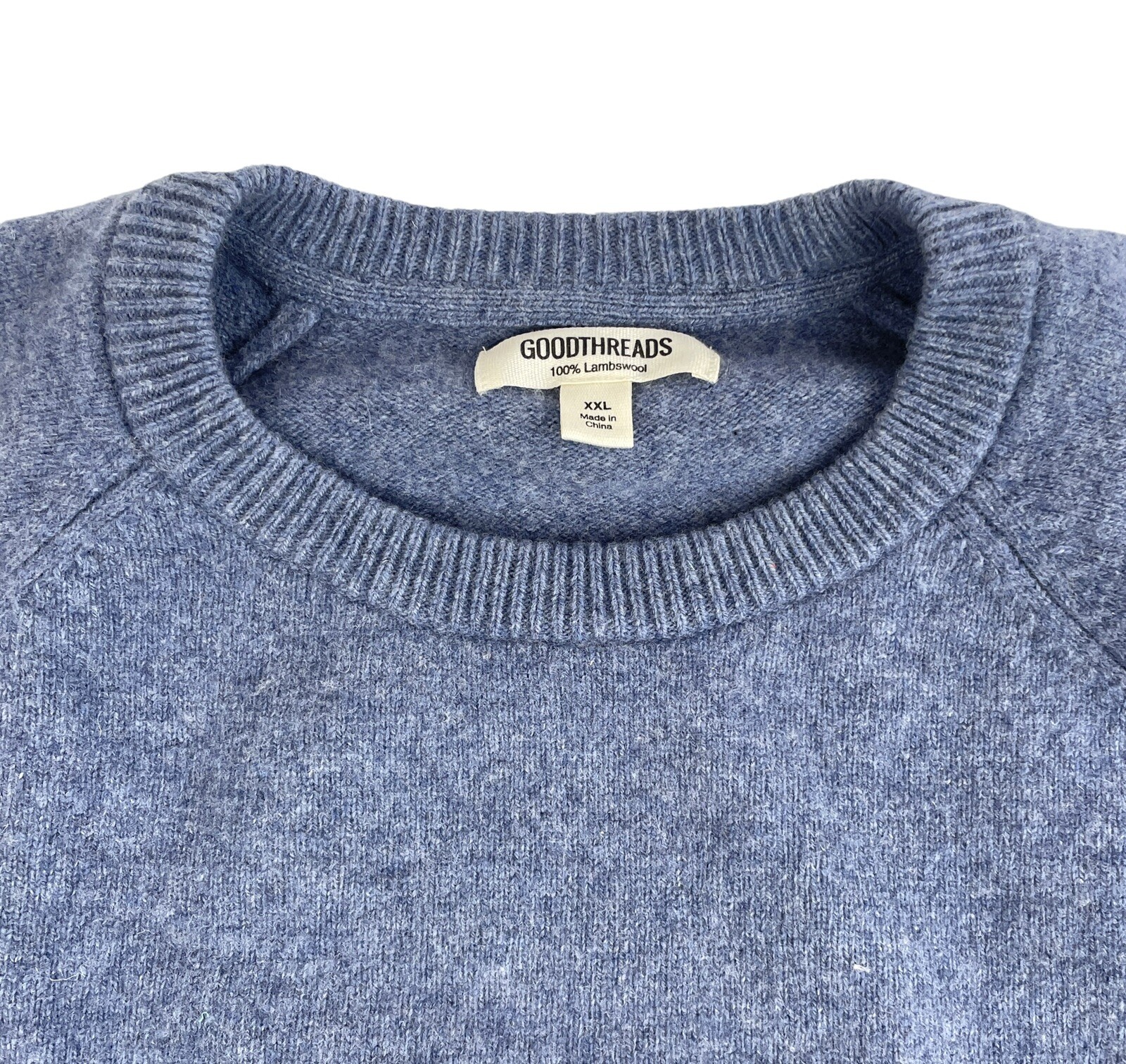 Goodthreads Blue 100% Lambswool Pullover Crew Nec… - image 4