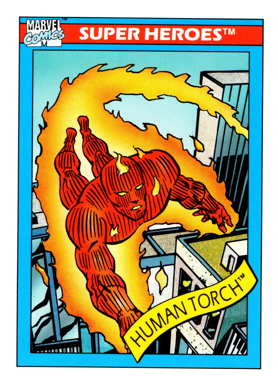 1990 Impel Marvel Universe Series 1 Human Torch #33 Trading Card