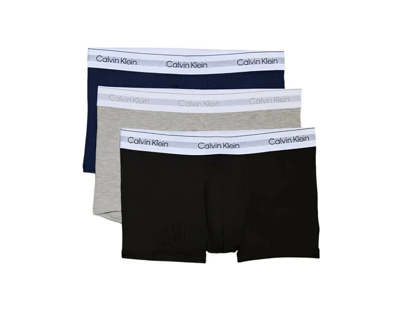 3X Calvin Klein Men's Cotton Classics  Trunks Underwear(Black/Grey/Blue)Xmas 🎄