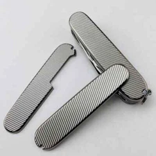 New 1 Pair Titanium Alloy Handle Patch For 91mm Victorinox Swiss Army Knives