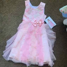 Jona Michelle Girls' Boutique Special Occasion Dress Size 10 Sorbet Pink 