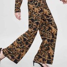 ZARA Baroque Chain Print Wide Leg Pants New Size M Made in Portugal Semi Sheer — photo 1