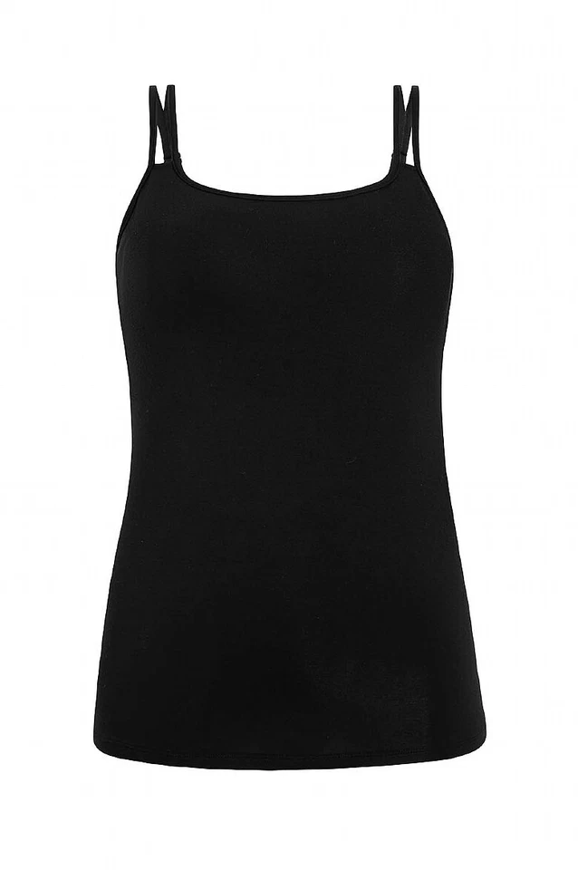 Colete Camisa Mastectomia Top Bolso Copos AMOENA Valletta Tamanho 20 Preto - Imagem 4 de 4