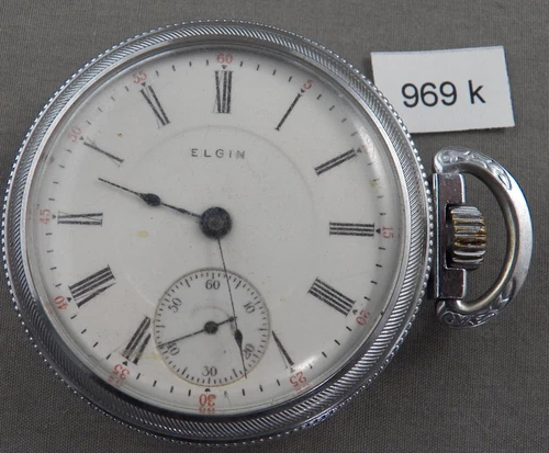 Antique Elgin 18 Size Pocket Watch, 17 Jewels, Adjusted, Lever Set