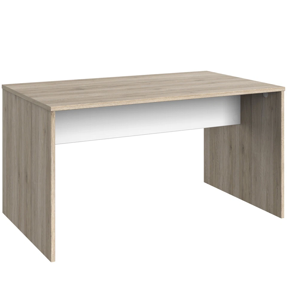 Jugendzimmer Büro Arbeitsplatz Schreibtisch Rollcontainer Eiche Nb. weiß - Bild 3 von 3