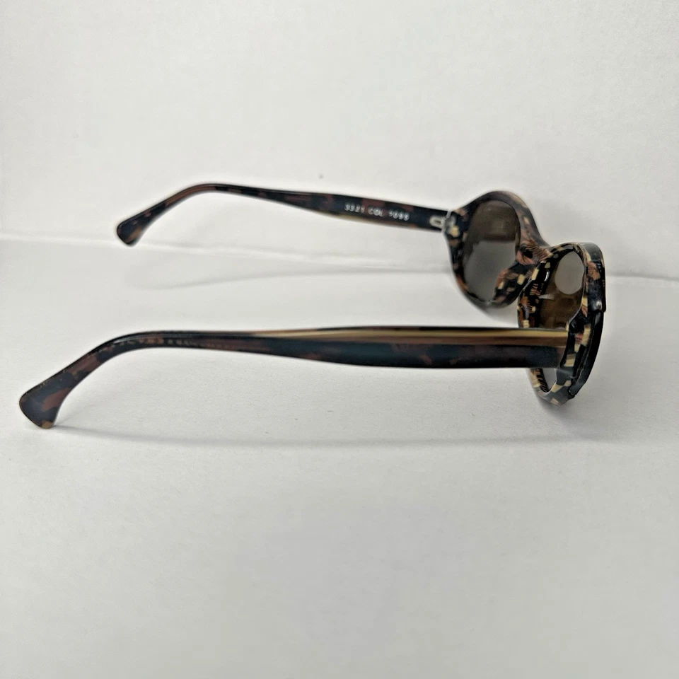 Vintage Alain Mikli Paris 3321 Col 2095 Women's Sunglasses Brown Tortoise Oval - Image 4 of 4