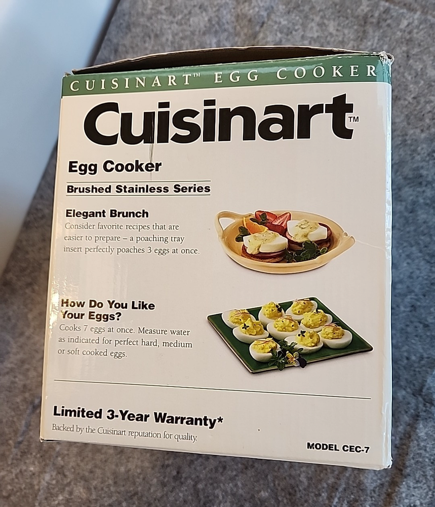 Cuisinart Stainless Steel Egg Cooker for Hard Medium Soft Boiled – 7 Eggs Auto Shut Off Cuisinart Stainless Steel Egg Cooker for Hard Medium Soft Boiled – 7 Eggs Auto Shut Off