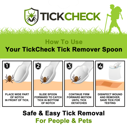 Paquete de 3 cucharas removedoras de garrapatas TickCheck - 3 herramientas para eliminar garrapatas con tarjeta de identificación de garrapatas gratis - Imagen 5 de 13