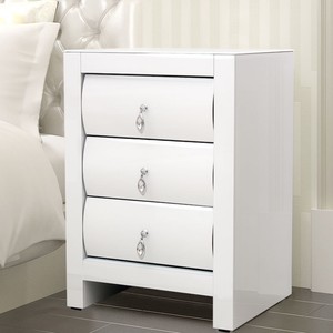 1 2 Mirrored Gl Bedside Cabinet Side Table With 3 Embossed Image Is Loading 1 2 Mirrored Gl Bedside Cabinet Side Table