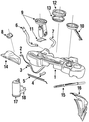 OEM BMW 16111181361 Mounting Parts Kit Fuel Tank for sale