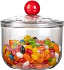"Clear Plastic Candy Jar with Lid for Office Desk, Cookie 900ml, "
