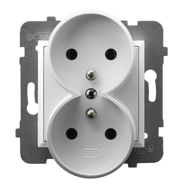 MODUL WEIß STECKDOSE 2X Z/U SCHRAUBKLEMMEN 16A ARIA GP-2URZ/m/00