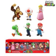 🎮 LOT 6 FIGURINES SUPER MARIO NINTENDO IDÉAL COMME CADEAU NOËL ENFANT
