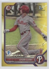 2022 Bowman 1st Edition Yellow Foil 31/75 Logan Cerny #BPPF-120 0l0m