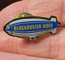 Extremely Rare Vintage Blockbuster Video Blimp Pinback Pin- Taiwan 1”