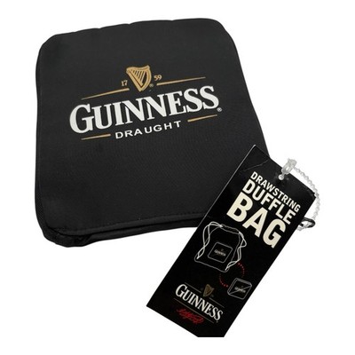 Official Guinness Beer Packable Drawstring Bag Lightweight 2001 New Old Stock