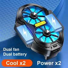 Dual Fan Rechargeable Mobile Phone Cooler Radiator Long Lasting Cooling Air