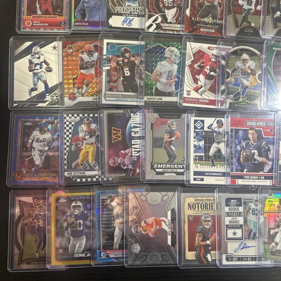 Enorme lote de tarjetas deportivas parche de novato de 300 tarjetas autógrafo automático listo para mostrar Foto 4 de 4
