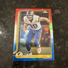 2024 Topps Chrome Red White & Blue Prizm Tyler Higbee #172 Rams Football