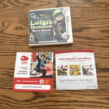 Luigi’s Mansion Dark Moon Nintendo 3DS Case And Manual Only NO GAME White Label