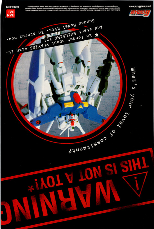 Bandai Gundam Model Kit Print Ad Vintage 2003 Black Red Mecha Anime Robot Promo